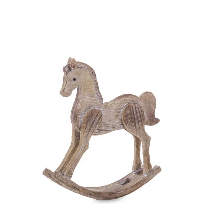 Koń na biegunach brązowy figurka 22,5cm Casa Roma 171610