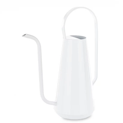 Konewka dekoracyjna biała metalowa 168655