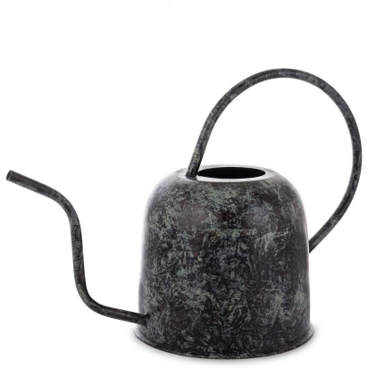 Konewka dekoracyjna czarna/zielona metalowa 170011