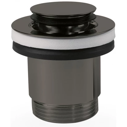 Korek do umywalki click-clack otwarty Tres 24284020KM czerń metalizowana