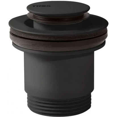 Korek do umywalki click-clack otwarty Tres 24284020NM czarny mat