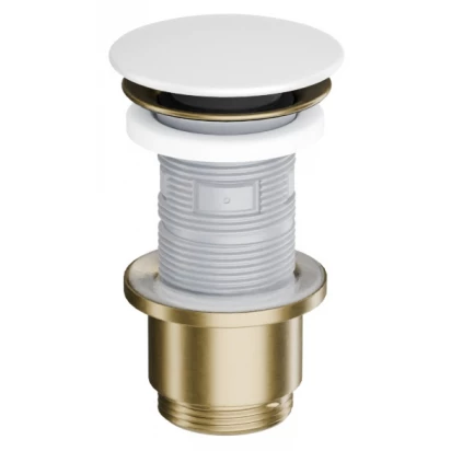 Korek umywalkowo-bidetowy klik-klak ceramiczny Excellent ARIN.1485.K.02.WHGB biały połysk/złoty szczotkowany