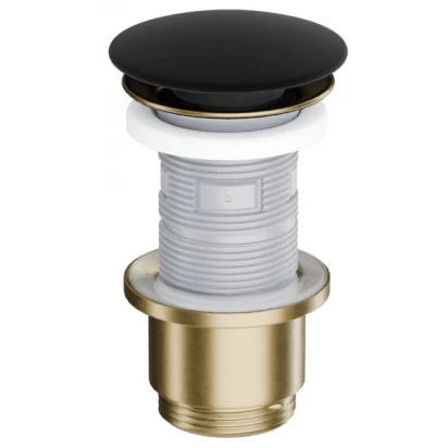 Korek umywalkowo-bidetowy klik-klak ceramiczny Excellent DESIGN ARIN.1485.K.01.BLMGB czarny/złoty szczotkowany