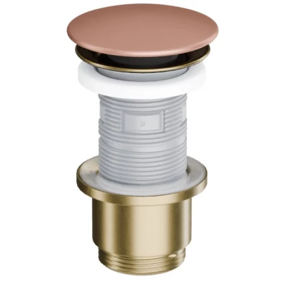 Korek umywalkowo-bidetowy klik-klak ceramiczny Excellent DESIGN ARIN.1485.K.01.TEMGB terracotta mat/złoty szczotkowany