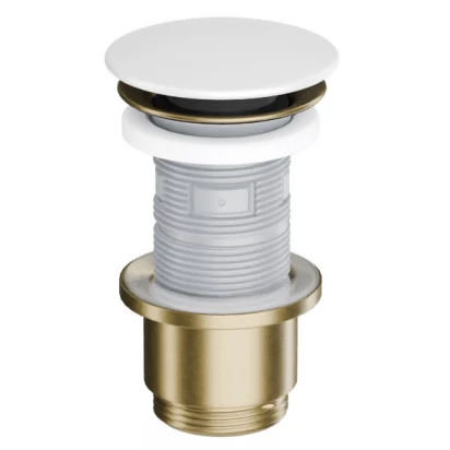 Korek umywalkowo-bidetowy klik-klak ceramiczny Excellent DESIGN ARIN.1485.K.01.WHMGB biały mat/zloty szczotkowany