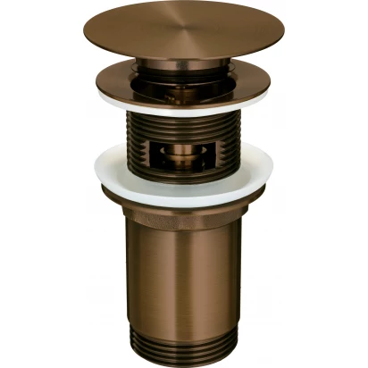 Korek umywalkowo-bidetowy z tuleją Deante NHC CC0U brąz szczotkowany