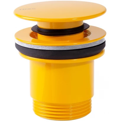 Korek umywalkowy click-clack otwarty Tres 24284010AM bursztynowy