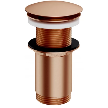 Korek umywalkowy klik-klak bez przelewu Omnires A716CPB miedź szczotkowana