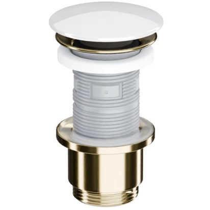 Korek umywalkowy klik-klak ceramiczny Excellent DESIGN ARIN.1485.K.01.WHGL biały połysk/złoty połysk