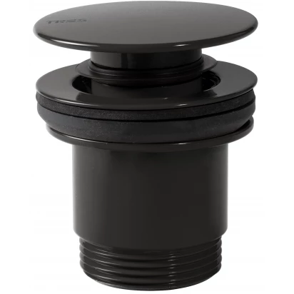 Korek umywalkowy klik-klak okrągły 60 mm Tres 24284001NE czarny