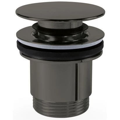 Korek umywalkowy klik-klak otwarty Tres 24284010KM czerń metalizowana