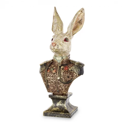 Królik zając generał popiersie figurka 49cm Rossana Collection 160830
