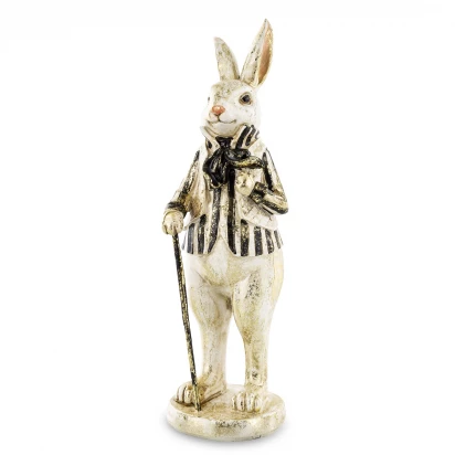 Królik zając z laską figurka 30cm Pierrot 162606