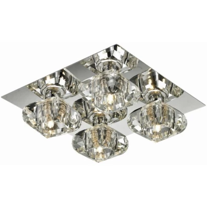 Lampa sufitowa Azzardo RUBIC AZ0492 4-punktowa chrom / kryształ