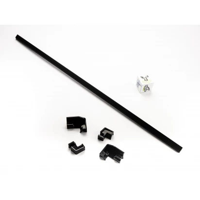 Listwa progowa wraz z plastikowymi elementami montażowymi Cersanit JOTA S900-2723 czarna