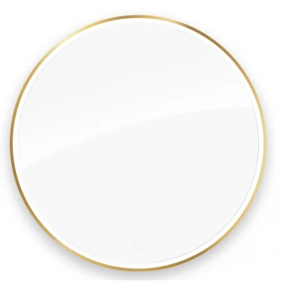 Lustro LED okrągłe 100 cm Klarglas Oltens NORDLIS 64110800 złota rama