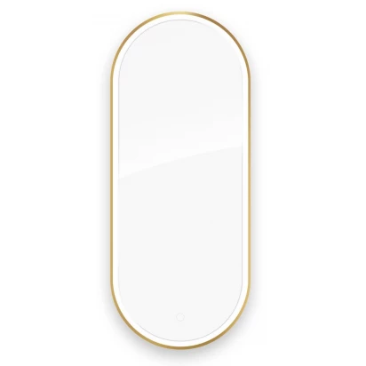 Lustro LED owalne 50x120 Klarglas Oltens NORDLIS 64104800 złota rama