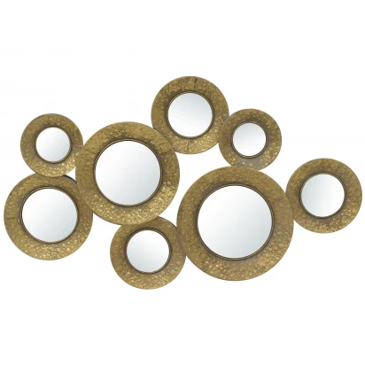 Lustro dekoracyjne w metalowej złotej ramie 64x104 Casablanca 106821