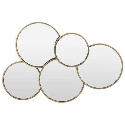 Lustro dekoracyjne złote 83x58 Casablanca 135652 metalowe