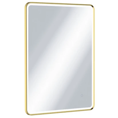 Lustro prostokątne LED 80x60 z matą grzewczą Excellent CORIDO DOEX.CO080.060.GL złoty połysk