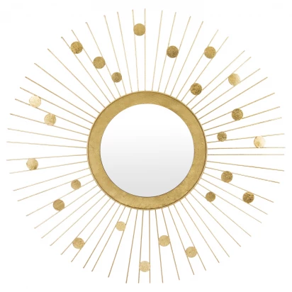 Lustro słońce dekoracyjne 80x80 Casablanca 142573 złote