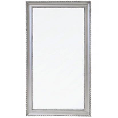 Lustro w drewnianej srebrnej ramie 134x74 Victory 115880