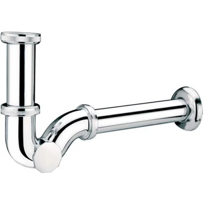 McAlpine 225CB syfon bidetowy rurowy z przedłużką i rozetą chromowany