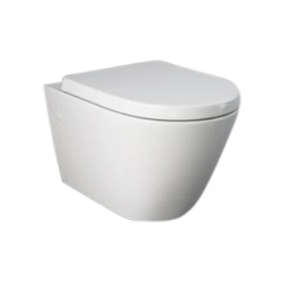 Miska WC wisząca bez kołnierza z deską slim RAK Ceramics RESORT RESO1SET