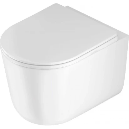 Miska WC bezkołnierzowa 49x36 wisząca z deską Deante JASMIN CDJD6ZPW