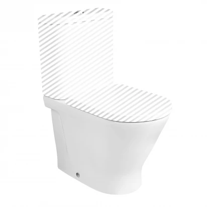 Miska WC do kompaktu Rimless 60 cm, wersja przyścienna BTW, o/podwójny Roca GAP ROUND A3420N7000