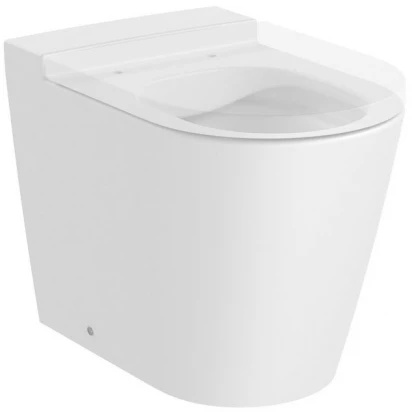 Miska WC stojąca Rimless 56x37 Roca INSPIRA ROUND A347526620 biały mat