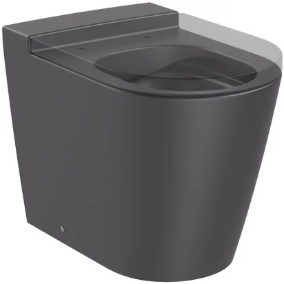 Miska WC stojąca Rimless 56x37 Roca INSPIRA ROUND A347526640 onyks