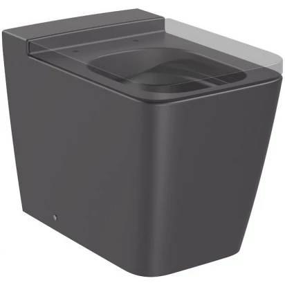 Miska WC stojąca Rimless 56x37 Roca INSPIRA SQUARE A347537640 onyks