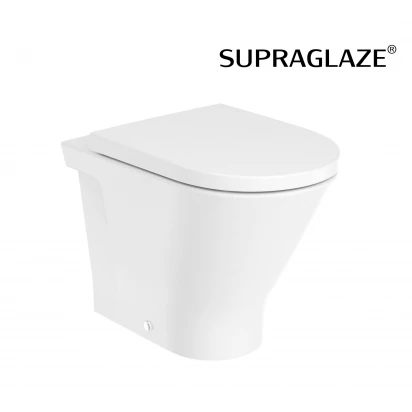 Miska WC stojąca bez kołnierza przyścienna BTW Roca GAP ROUND A3470N7S00 Supraglaze