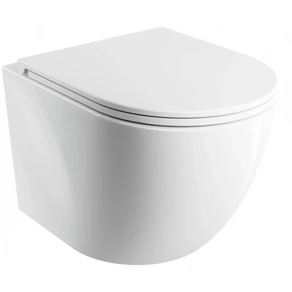 Miska WC wisząca 49x37 Silent Power z deską wolnoopadającą Omnires OTTAWA OTTAWASPMWBP biała połysk