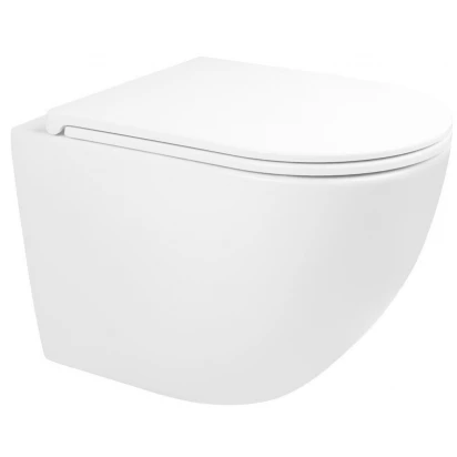 Miska WC wisząca 52x35,5 bez kołnierza z powłoką SmartClean Oltens HAMNES STILLE 42521000