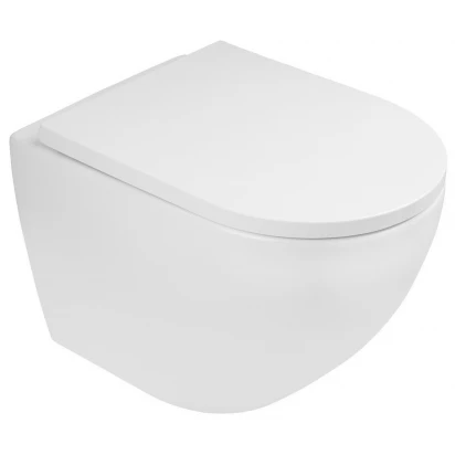 Miska WC wisząca 52x35,5 bez kołnierza z powłoką SmartClean + deska wolnoopadająca Oltens HAMNES STILLE 42523000