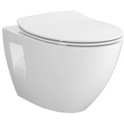 Miska WC wisząca 53 cm + deska wolnoopadająca Slim Cersanit MODUO PLUS OVAL S701-724