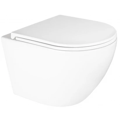 Miska WC wisząca bez kołnierza 49 cm + deska wolnoopadająca Oltens HAMNES KORT 42020000