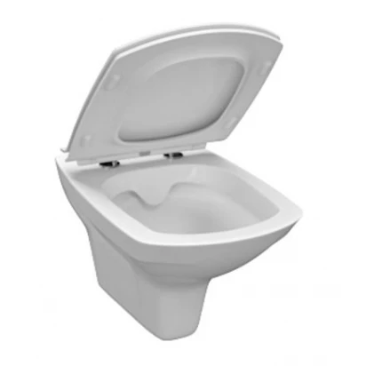 Miska WC wisząca bez kołnierza + deska wolnoopadająca Cersanit CARINA NEW K701-033