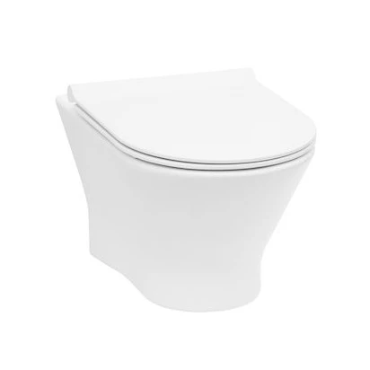 Miska WC wisząca bez kołnierza + deska wolnoopadająca Roca NEXO A34H64L000