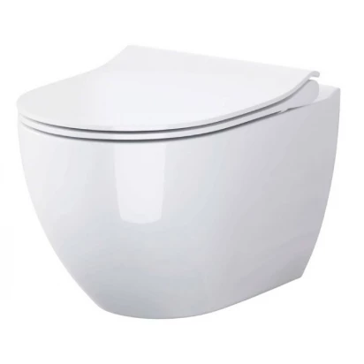 Miska WC wisząca + deska slim Cersanit ZEN S701-428 bezkołnierzowa