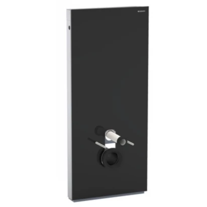 Moduł sanitarny natynkowy H=114 do WC wiszącego Geberit MONOLITH 131.031.SJ.1 szkło czarne / aluminium szczotkowane