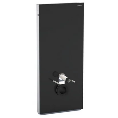 Moduł sanitarny natynkowy H=114 do WC wiszącego Geberit MONOLITH 131.031.SQ.1 szkło umbra / aluminium szczotkowane