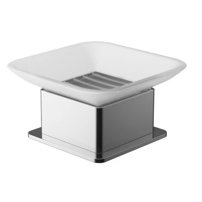 Mydelniczka szklana stojąca Excellent RIKO DOEX.1613CR chrom / szkło