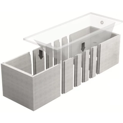 Nośnik do wanien prostokątnych 140-170x75 Stabilsound Schedpol 1.029 LEKKO USZKODZONY