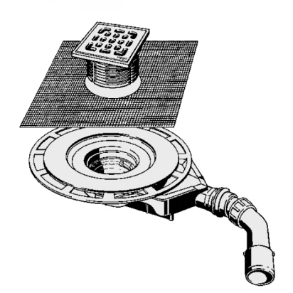 Odpływ łazienkowy 62 mm kratką 100 mm DN 40 / 50 Viega ADVANTIX 687694