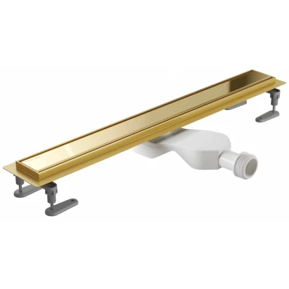 Odpływ liniowy PVD z rusztem 90 Excellent STILIO GOLD INEX.1515.900.R.GL dekor/gold