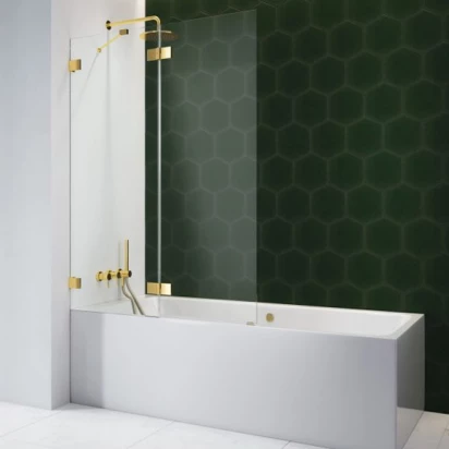 Parawan nawannowy 120x150 Radaway ESSENZA PRO GOLD PND 10102120-09-01L złoty/lewy