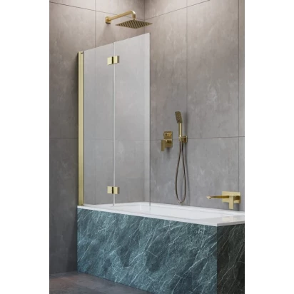 Parawan nawannowy 130 cm Radaway NES BRUSHED GOLD PND I 10010130-99-01L złoto szczotkowane, lewe